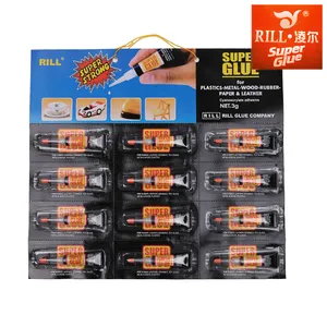 factory hot sale cheaper super glue 12pcs black blister card