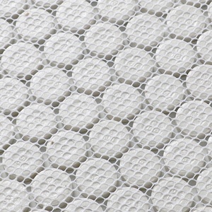 Carrelage en céramique de forme ronde en forme de penny pour salle de bain, finition mate blanche, <span class=keywords><strong>antidérapant</strong></span>, 19 mm, pour <span class=keywords><strong>sol</strong></span> - Product Image 3