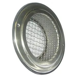 Stainless steel eave vent with mesh air vent cap