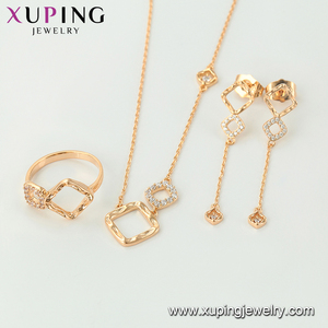 Xuping-Conjunto de joyería para mujer, diseño de joyería de oro con precio elegante, 64691 - Product Image 2