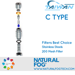 Boquilla humidificadora de acero inoxidable, nebulizadora, antivaho, antigoteo, Natural, 303 - Product Image 2