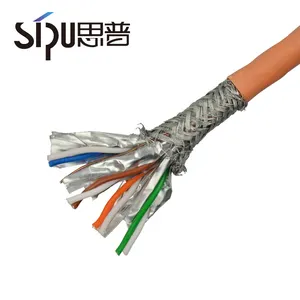 Sipu granel cable de red cat7 STP LSZH chaqueta 4pr 24awg cobre desnudo Top cable calidad