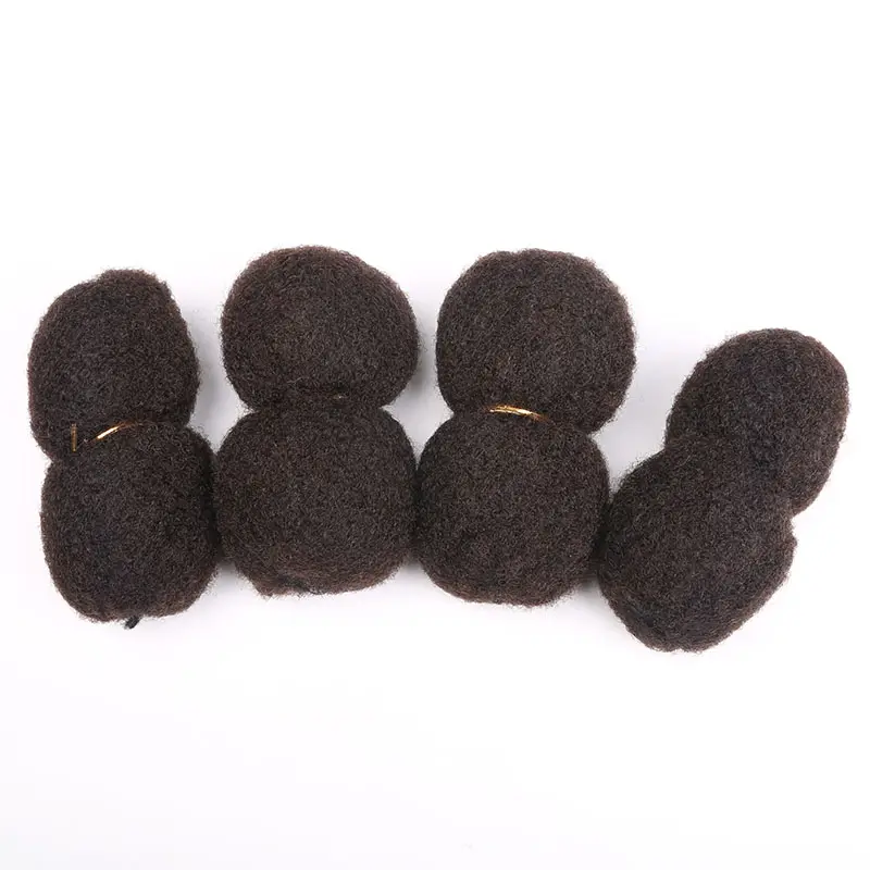 Tight Afro Kinky Bulk Hair 100% Human Hair For DreadLocks,Twist Braids #4 Brown Afro kinky Hair