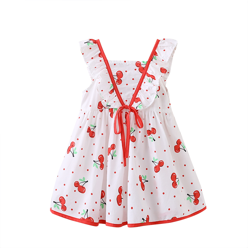 Прямая поставка; Одежда для малышей; Корейское милое детское платье с оборками и бантом для девочек; Платье в горошек для онлайн-покупок; Ebay