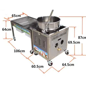 Cina automatica commerciale industriale gas caramello popcorn fare maker prezzo della macchina | mais popcorn popper