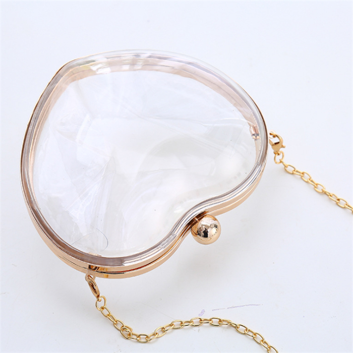 clear with gold hardware