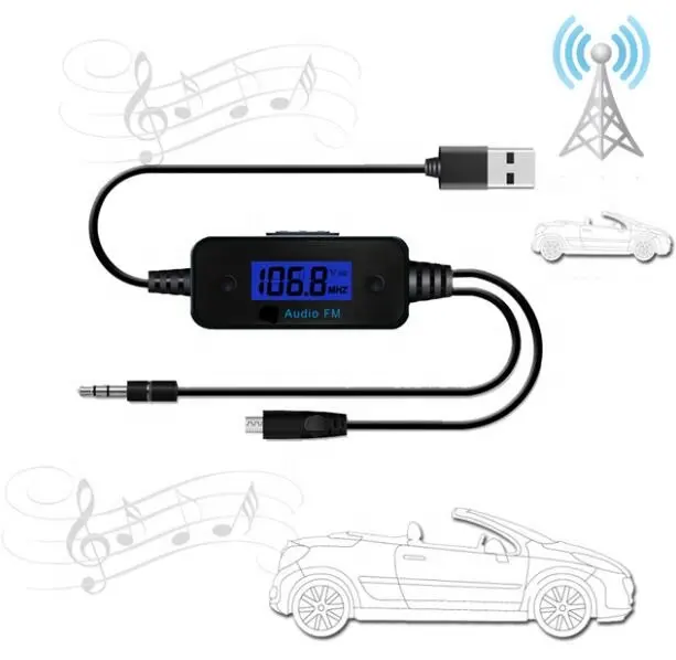 Pemancar FM Stereo FM Transmitter Di Papan Pemancar TV Komputer Ponsel Mobil Umum Modulator