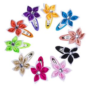 Beaded flower hair clip rhinestone kanzashi of the baby photo props hair accesories - Product Image 1