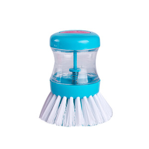 <strong>Dish</strong> <strong>Washing</strong> Cleaning Brush <strong>Soap</strong> Liquid Dispenser Round Nylon Plastic - Product Image 1