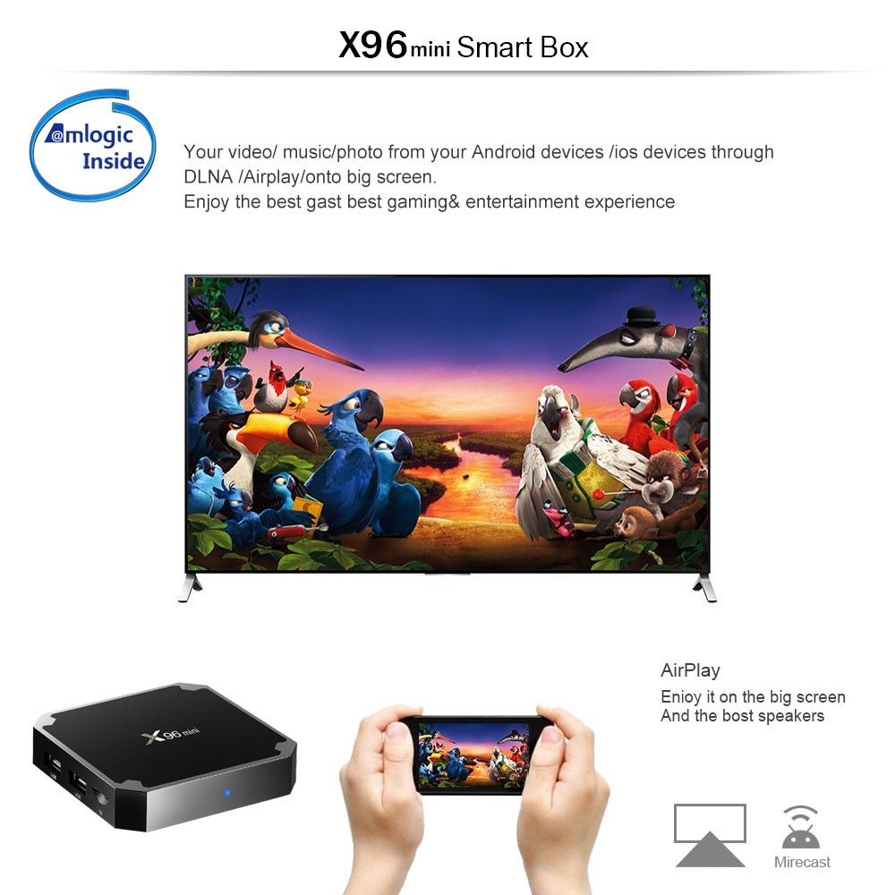 Amlogic s905w 4 K Android TV box X96 mini 1 GB 8 GB o 2 GB 16 GB opción