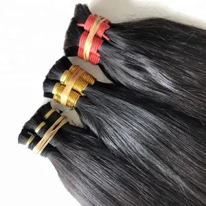 En gros double dessiné chinois brut vierge remy cheveux humains en vrac pour tresser la couleur naturelle 20cm à 85cm cheveux en vrac humains non tissés