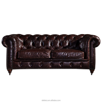 Meubles de salon Foshan canapé en cuir antique de salon DC042 #