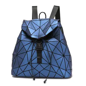 BULA purple latest silk womens Geometrical drawstring hot sale Fashion multi color Backpack for Teens