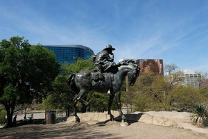 Escultura de bronce escultura de fundición pensando hombre escultura de <span class=keywords><strong>caballo</strong></span> vaquero estatua en venta - Product Image 2