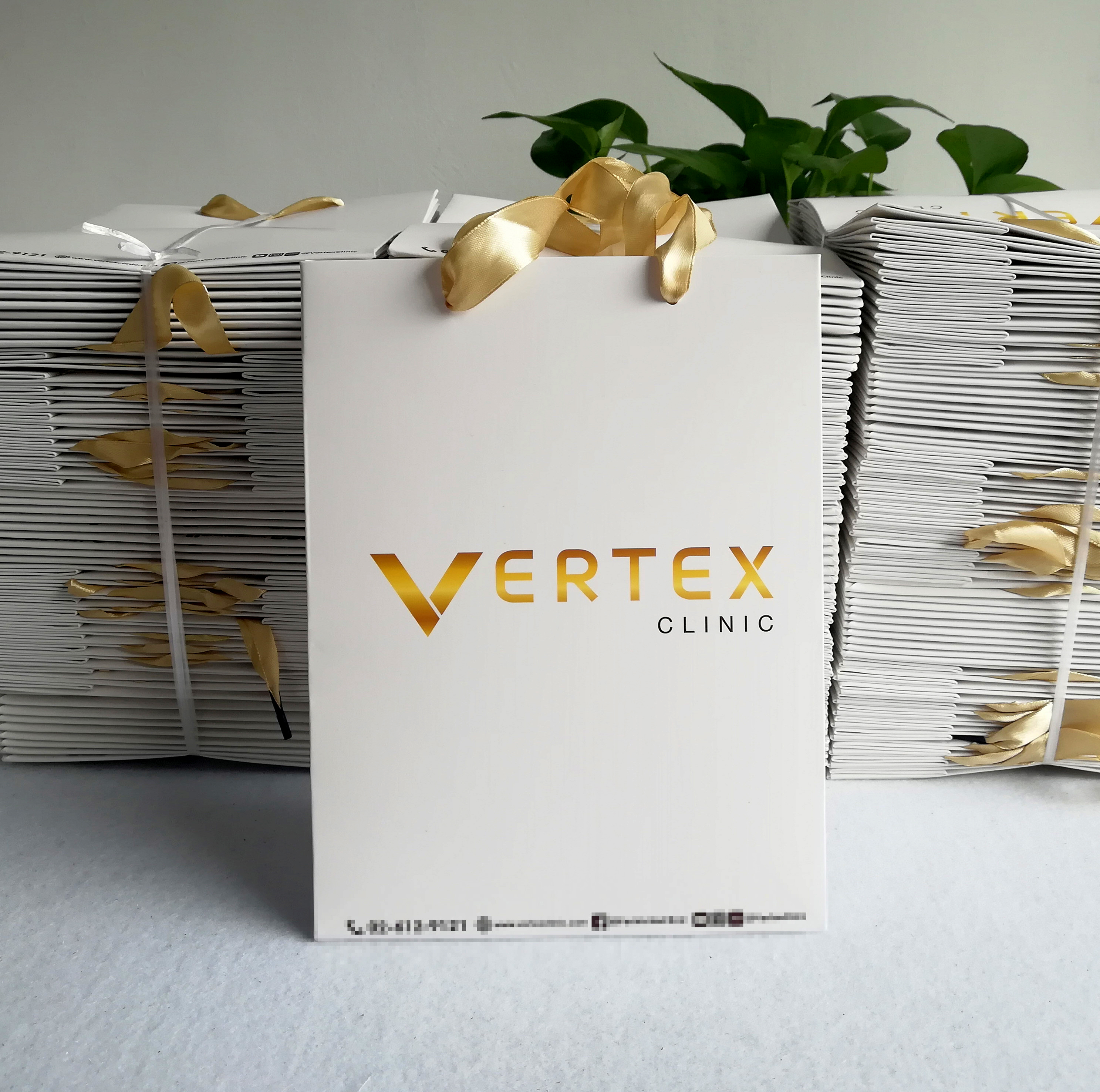 Роскошный черный и белый бумажный пакет, Подарочная сумка для покупок с индивидуальным принтом