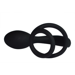 Silicona Anal Plug masajeador de próstata masculino doble Cock Butt Plug Erotic juguetes adultos del sexo <span class=keywords><strong>para</strong></span> los hombres - Product Image 2