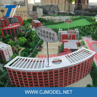Modèle de bâtiment 3D pour hôpital, maquette architecturale pour école
