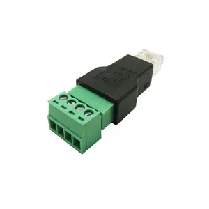 RJ11สกรูขั้วอะแดปเตอร์ RJ11ชาย4ขาเชื่อมต่อ RJ11แยกอะแดปเตอร์ซ็อกเก็ต CAT3ปลั๊ก