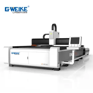 G.WEIKE high speed double table 4KW fiber laser Metal cutter