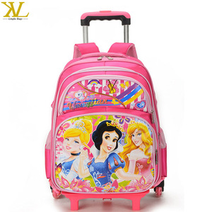 Fabricante profesional de bolsas de niños de la Escuela para niñas ruedas mochila para la escuela
