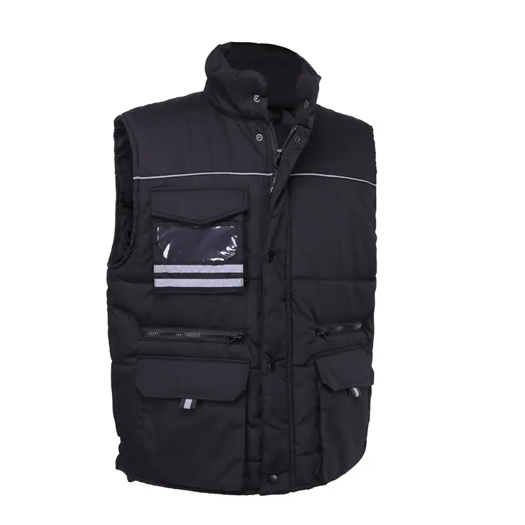 Gilet d'hiver sans manches pour hommes, vêtement de travail, noir, imprimé, utilitaire, nouveau style, collection 2022