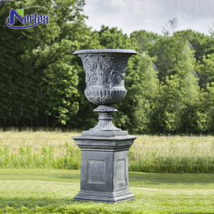 Diseño clásico romano al aire libre cuadrado Jardín <span class=keywords><strong>de</strong></span> piedra natural tallado a mano macetas <span class=keywords><strong>de</strong></span> mármol maceta jarrones <span class=keywords><strong>de</strong></span> granito <span class=keywords><strong>para</strong></span> <span class=keywords><strong>cementerio</strong></span> - Product Image 6