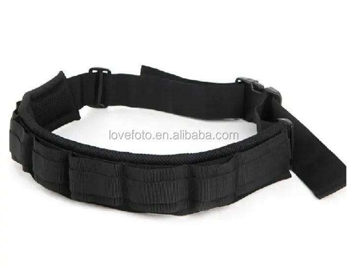 Multi-function Adjustable Camera Waist Padded Belt Lens Case Pouch Bag Holder