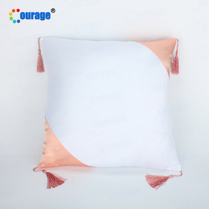 Yiwu square Shape Plain <strong>Decorative</strong> <strong>Throw</strong> <strong>Pillows</strong> Sublimation <strong>Pillow</strong> with Tassels - Product Image 3