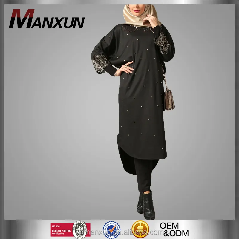 Abaya burqa imagens sexy kaftan para mulheres, branco, pérola longa, túnica preta bordada, mangas kaftan 2016
