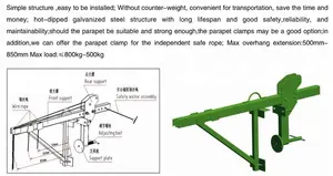 Hot Selling CE Certificate ZLP630 ZLP800 Suspension Platform With Parapet Clamp Hanging Mechanism
