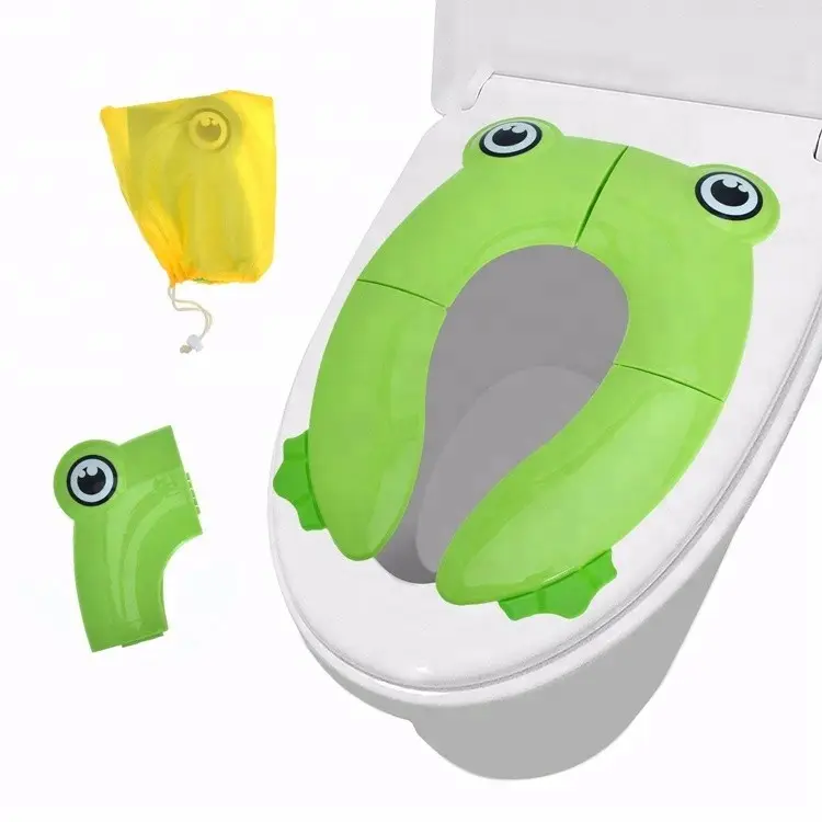 Kurbağa şekli bebek tuvalet koltuğu katlanır lazımlık tuvalet lazımlık eğitim katlanabilir çocuk klozet