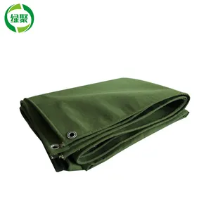 Hochwertige LKW-Abdeckung Grüne Leinwand Zelte Stoff, benutzer definierte Baumwolle Leinwand LKW Planen