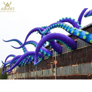 Building dekoration riesen aufblasbare krake tentakel