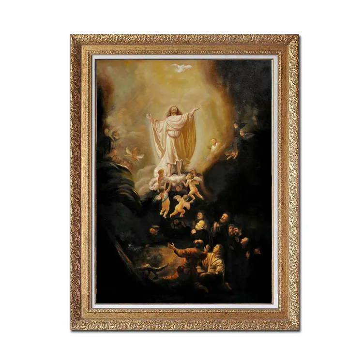 La ascensión de Cristo de calidad de museo de reproducciones de obras de arte de Rembrandt Van Rijn.