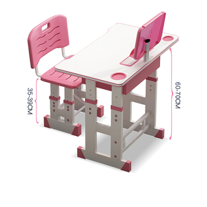 Weelin rosa azul plegable niños escritorio mesa de estudio para los niños de los estudiantes - Product Image 4