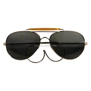 Lunettes de soleil style <span class=keywords><strong>Air</strong></span> <span class=keywords><strong>Force</strong></span> avec branches à crochet, personnalisées, Gafas, lunettes de soleil de créateur d'été, verres miroir, branches en métal avec crochet - Product Image 1