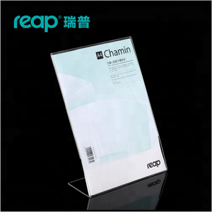 Présentoir porte-menu en acrylique en forme de L Reap pour bureau et <span class=keywords><strong>club</strong></span> et restaurant - Product Image 4