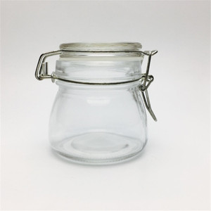 Senza piombo 150 ml 5 oz <span class=keywords><strong>vetro</strong></span> vasi di conservazione degli alimenti lattine stash con clip di bloccaggio del coperchio a tenuta stagna - Product Image 5