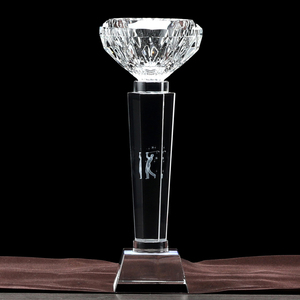 Alta calidad cristalina clara trofeo del <span class=keywords><strong>Super</strong></span> Bowl Diamond crystal clear trofeo taza de elite - Product Image 1