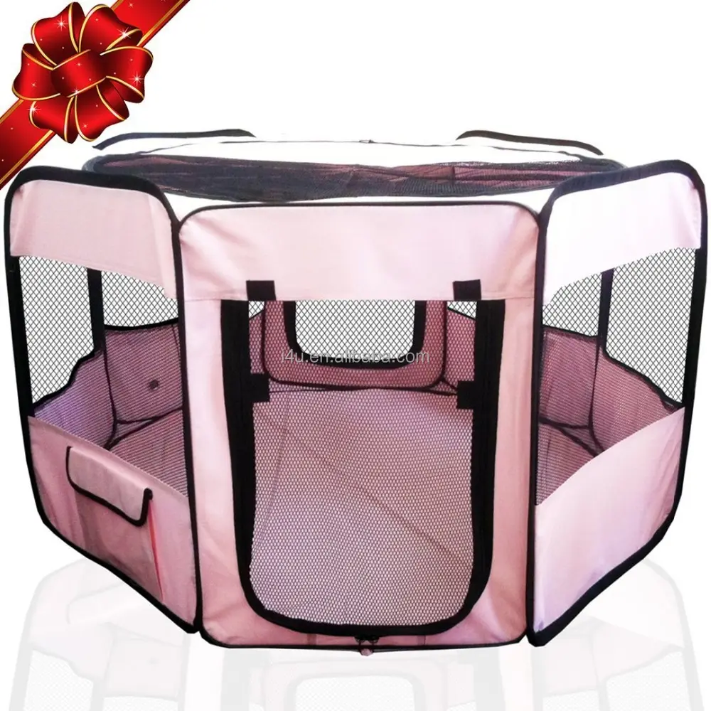 Indoor OR Outdoor Pink Pet Playpen Cage Suitable for Dog Cat Rabbit Puppy, Hamster or Guinea Pig