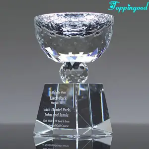 Big Bowl Design Crystal Trophy For Company Competition Award
