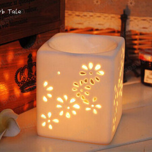 Ceramic <strong>Oil</strong> <strong>burner</strong> <strong>Oil</strong> Warmer / Ceramic White Votive Tealight <strong>Burner</strong> for Home Decoration - Product Image 1
