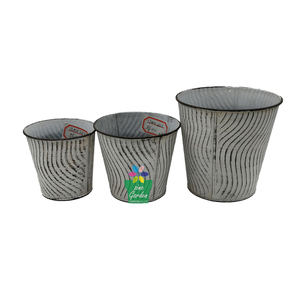 Pot de pépinière en métal galvanisé, vente en gros directe d'usine, fleur bon marché, lignes d'arbre utilisées - Product Image 5