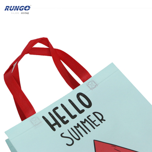 <span class=keywords><strong>Rungo</strong></span>, bolso de mano reutilizable de verano para sandía, logotipo personalizado, ultrasónico, no tejido, Material PP, bolsa de compras para supermercado - Product Image 3