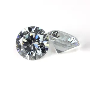 Xygem — pierres précieuses rondes brillantes, 4mm-10mm, en zircone cubique blanche, pour bijoux en cuivre ou en argent