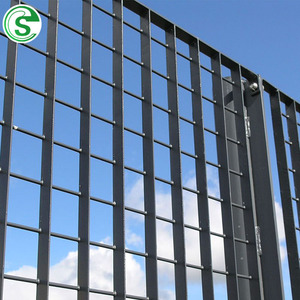 Constructions 25*2 barre en acier plate, clôture murale à <span class=keywords><strong>grille</strong></span> soudée par presse pour aéroport - Product Image 1
