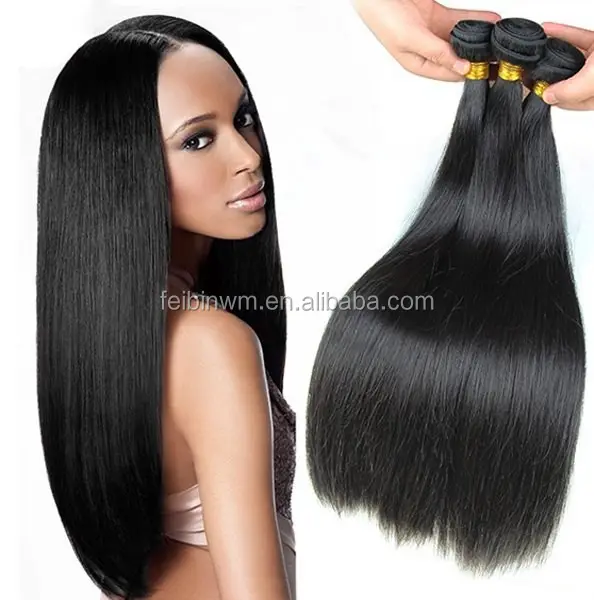 Extension de cheveux indiens Remy — queen beauty, cheveux naturels 100% bruts sans traitement, Style lisse