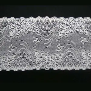 Koreanische Spitze Pfauenfeder Design elastische Spitzen besatz