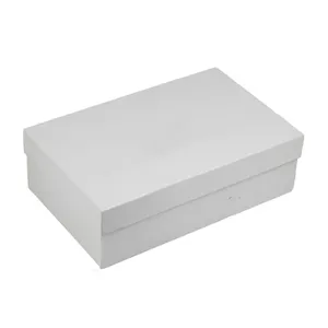 custom rectangle white packaging cardboard shoe boxes