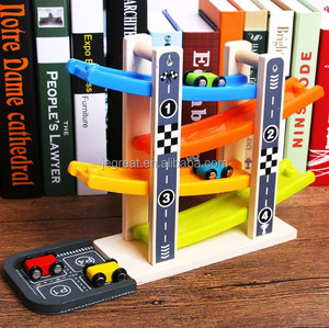 Legno <span class=keywords><strong>Auto</strong></span> Da Corsa Rampa Set 4 Corsie Pista <span class=keywords><strong>per</strong></span> I Più Piccoli bambini bambini - Product Image 2